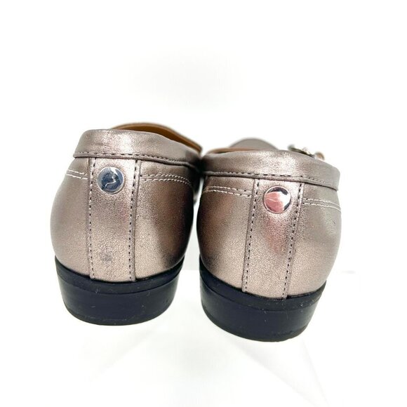 UNISA UNSHASTA2 METALLIC PEWTER LOAFERS W/ SILVER HARDWARE - 7.5 - Picture 4 of 11